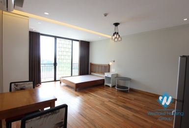 Lake view studio apartment for rent in Tay Ho area, Hanoi. 